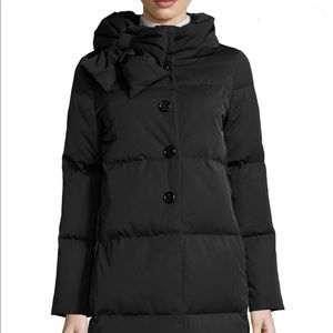 Kate Spade Funnel Neck Bow Puffer Coat - black puffer (GUC, small)